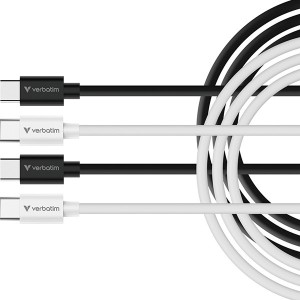 Verbatim USB kabel USB C samec - USB C samec, 60W, 1m, černo-bílá, box, 32391