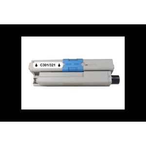 Kompatibilní toner  OKI C301/321dn black NEW - NeutralBox / 44973536 2200 stran