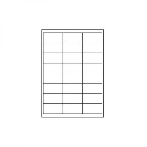 Logo etikety 66mm x 33.8mm, A4, matné, bílé, 24 etiket, 140g/m2, baleno po 25 ks, pro inkoustové a laserové tiskárny