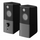 HP reproduktory DHS-2101, 2.0, 6W, černý, regulace hlasitosti, stolní, 3,5 mm jack (USB)