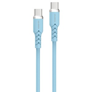 Powerton ENERGY PASTEL EDITION Kabel USB-C, 60W, 1m, silikonový, modrý