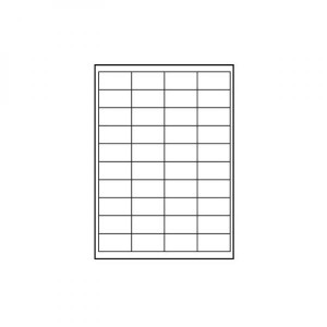 Logo etikety 48.5mm x 25.4mm, A4, matné, bílé, 44 etiket, 140g/m2, baleno po 25 ks, pro inkoustové a laserové tiskárny