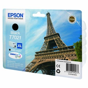 Epson originální ink C13T70214010, XL, black, 2400str., Epson WorkForce Pro WP4000, 4500 series