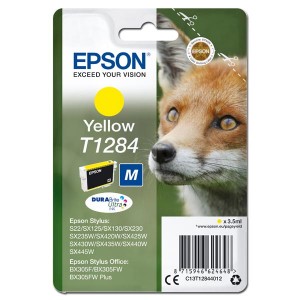Epson originální ink C13T12844012, T1284, yellow, 3,5ml, Epson Stylus S22, SX125, 420W, 425W, Stylus Office BX305