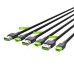 Sada 3x GC Ray USB-C kabel (120cm) s rychlým nabíjením a zeleným LED světlem