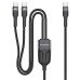 Verbatim USB-C kabel samec USB-C to Dual USB-C - 100W, 1,5m, černý, box, 30279