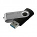 Goodram USB flash disk, USB 3.0 (3.2 Gen 1), 8GB, UTS3, černý, UTS3-0080K0R11, USB A, s otočnou krytkou