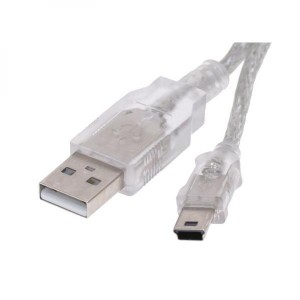 Kabel USB (2.0), USB A M- USB mini M (5 pin), 0.6m, černý