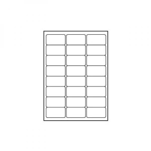 Logo etikety 68mm x 36mm, A4, matné, bílé, 24 etiket, 140g/m2, baleno po 25 ks, pro inkoustové a laserové tiskárny