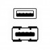 Kabel USB (2.0), USB A M- USB A F, 3m, černý, Logo, cena za 1 kus