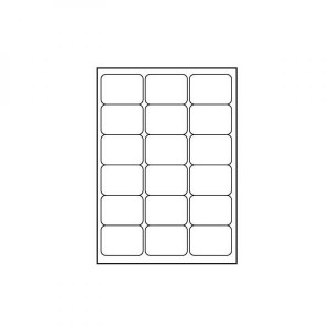 Logo etikety 68mm x 47mm, A4, matné, bílé, 18 etiket, 140g/m2, baleno po 10 ks, pro inkoustové a laserové tiskárny