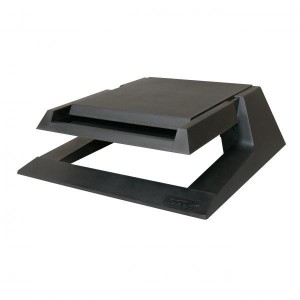 Podstavec pod monitor, se zásuvkou na kancelářské potřeby, černý, plast, 23 kg nosnost, Logo, LCD i CRT