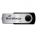 MediaRange USB flash disk, USB 2.0, 16GB, černý, MR910, USB A, swivel