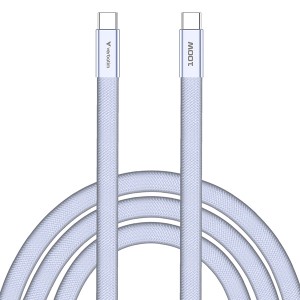 Verbatim USB-C kabel SoftTouch USB C samec - USB C samec, 100W, 1.2m, Fialová, box, 30278