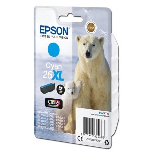 Epson originální ink C13T26324012, T263240, 26XL, cyan, 9,7ml, Epson Expression Premium XP-800, XP-700, XP-600