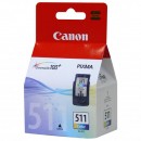 Canon originální ink CL511, color, blistr s ochranou, 245str., 9ml, 2972B010, 2972B004, Canon MP240, MP260