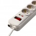 Prodlužovací přepěťová ochrana, 3m, 6 zásuvek, bílá, LED indikace, Powerton
