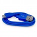 Kabel USB (2.0), USB A M- USB micro M, 1m, modrý