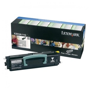 Lexmark originální toner X203A11G, black, 2500str., return, Lexmark X203, X204, O
