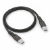Powerton ENERGY DARK EDITION Kabel USB-C, 100W, 1m, silikonový, černý