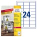Avery Zweckform etikety 63.5mm x 33.9mm, A4, bílé, 24 etiket, velmi odolné, baleno po 8 ks, L4773-8, pro laserové tiskárny a kopír