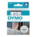 Dymo originální páska do tiskárny štítků, Dymo, 45011, S0720510, modrý tisk/průhledný podklad, 7m, 12mm, D1