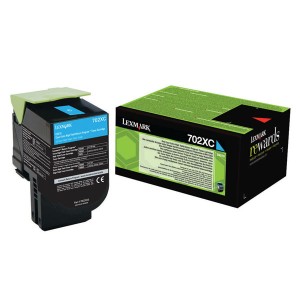 Lexmark originální toner 70C2XC0, cyan, 4000str., extra high capacity, return, Lexmark CS510de, CS510dte, O