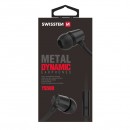 SWISSTEN YS500, sluchátka s mikrofonem, bez ovládání hlasitosti, černá, špuntová typ 3.5 mm jack