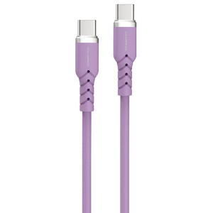 Powerton ENERGY PASTEL EDITION Kabel USB-C, 100W, 1m, silikonový, fialová
