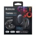 Defender Twins 910, sluchátka s mikrofonem, ovládání hlasitosti, černá, špuntová, BT 5.1, TWS, nabíjecí pouzdro typ bluetooth