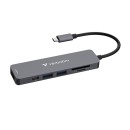 USB-C víceportový rozbočovač Essentials 6-port, 32156, šedý, délka kabelu 18cm, Verbatim, USB-C PD, USB-A 3.2 Gen 1, USB-A 2.0, SD