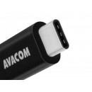 Kabel USB (3.1), USB A M- USB C M, 1m, černý, Avacom, blistr, DCUS-TPC-100K
