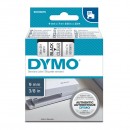 Dymo originální páska do tiskárny štítků, Dymo, 40910, S0720670, černý tisk/transparentní podklad, 7m, 9mm, D1