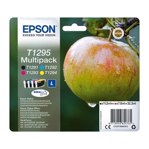 Epson originální ink C13T12954022, T1295, CMYK, blistr, 32,2ml, Epson Stylus SX420W, 425W, Stylus Office BX305F, 320FW