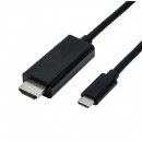 Kabel USB (3.1), USB C M- HDMI A M, 2m, černý, plastic bag, 4K2K@60Hz