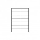 Logo etikety 105mm x 42.4mm, A4, matné, bílé, 14 etiket, 140g/m2, baleno po 25 ks, pro inkoustové a laserové tiskárny