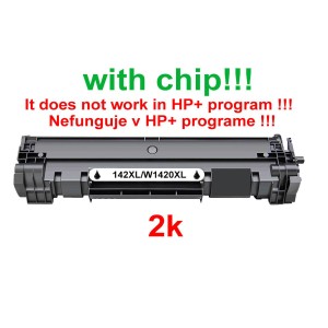 Kompatibilní toner pro HP 142XL/W1420XL-Plně funkční čip! Black.Nefunkční v programu HP+! 2000 stran