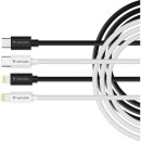 Verbatim USB kabel USB C samec - Apple Lightning samec, 27W, 1m, černo-bílá, box, 32392
