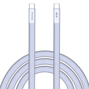 Verbatim USB-C kabel SoftTouch USB C samec - USB C samec, 60W, 1.2m, Fialová, box, 30275