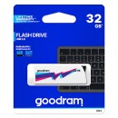 Goodram USB flash disk, USB 2.0, 32GB, UCL2, bílý, UCL2-0320W0R11, USB A, vysouvací konektor