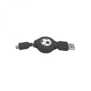 Logo USB kabel (1.1), USB A samec - 4-pin samec, 0.7m, navíjecí, černý, HIROSE Logo USB kabel (1.1), USB A samec - 4-pin samec, 0.7m, navíjecí, černý, HIROSE