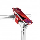Držák mobilu Bone Bike Tie 3 Pro, na kolo, nastavitelná velikost, červený, 5.8-7.2