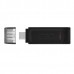 Kingston USB flash disk, USB 3.0 (3.2 Gen 1), 32GB, DataTraveler 70, černý, DT70/32GB, USB C