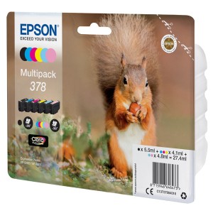 Epson originální ink C13T37884010, color, 3x4.1ml, 2x4.8ml, 1x5.5ml, Epson Expression Photo XP-8500, XP-8505