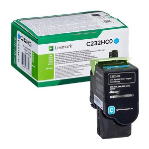 Lexmark originální toner C232HC0, cyan, 2300str., high capacity, return, Lexmark C2325dw,C2425dw,C2535dw,MC2325adw,MC2425adw, O