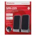 Defender reproduktory SPK-225, 2.0, 4W, šedé, regulace hlasitosti, magneticky stíněné pouzdro, konektor pro sluchátka, 200Hz~18kHz