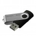Goodram USB flash disk, USB 2.0, 16GB, UTS2, černý, UTS2-0160K0R11, USB A, s otočnou krytkou