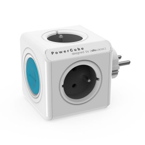 Rozbočovací zásuvka 240V, CEE7 (vidlice)-POWERCUBE, ovládání hlasem, 0.1m, ORIGINAL SMART HOME, šedá, POWERCUBE, 5 zásuvek, dětské