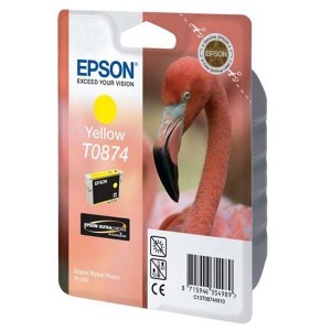 Epson originální ink C13T08744010, yellow, 11,4ml, Epson Stylus Photo R1900