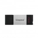 Kingston USB flash disk, USB 3.0 (3.2 Gen 1), 64GB, DataTraveler 80, černý, DT80/64GB, USB C